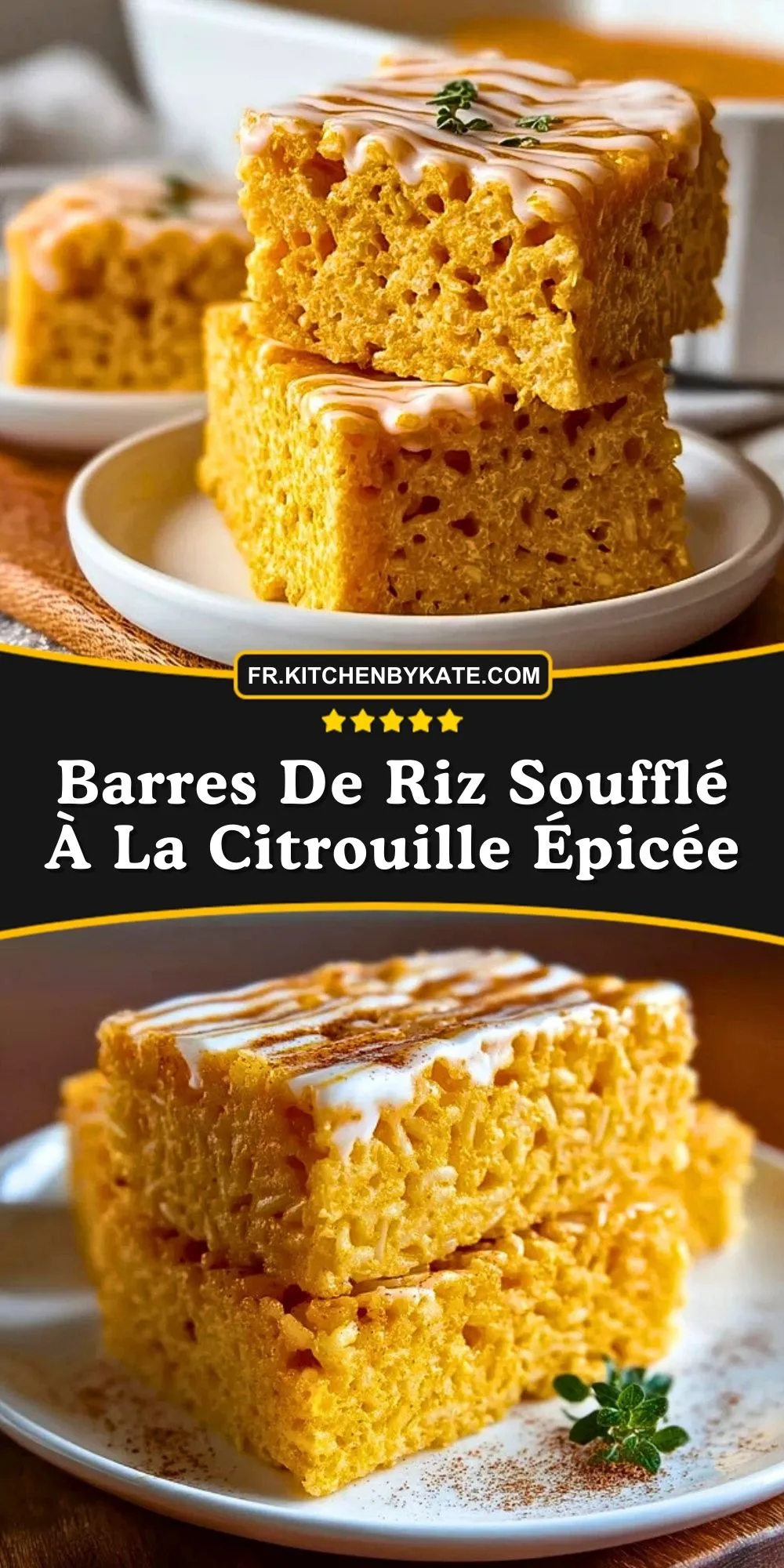 Barres De Riz Soufflé À La Citrouille Épicée