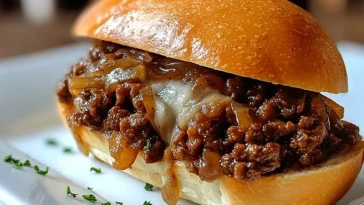 Boeuf Sloppy Joes Aux Oignons Caramélisés