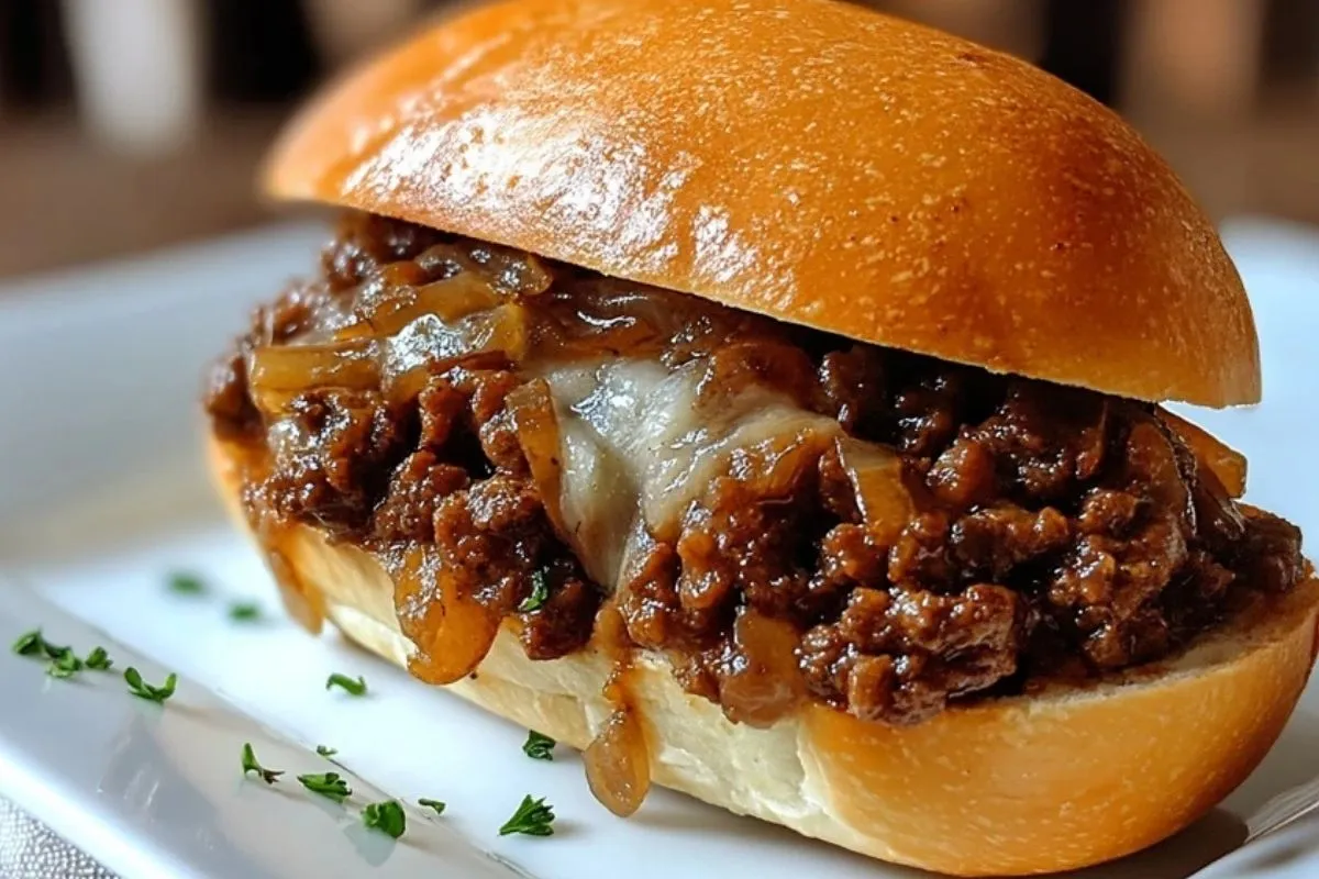 Boeuf Sloppy Joes Aux Oignons Caramélisés