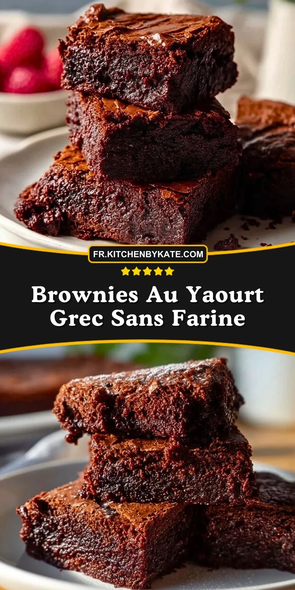 Brownies Au Yaourt Grec Sans Farine - Pin 1