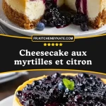 Cheesecake aux myrtilles et citron - Pin 1