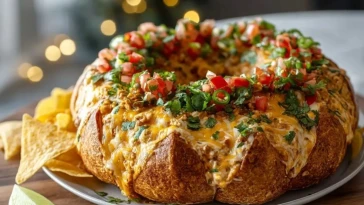 Couronne de Fromage de Taco de Noël
