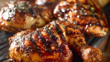 Cuisses de poulet désossées grillées au barbecue