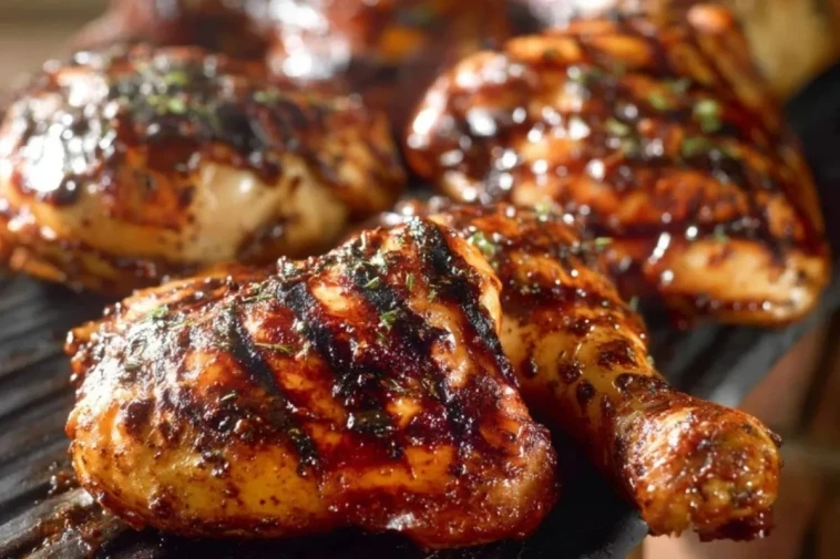 Cuisses de poulet désossées grillées au barbecue