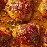 Cuisses de poulet glacées à l'érable sur plaque