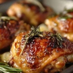 Cuisses de poulet rôties à l'ail et aux herbes