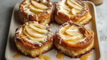 Danish Aux Pommes Et Fromage Crémeux À LEspresso
