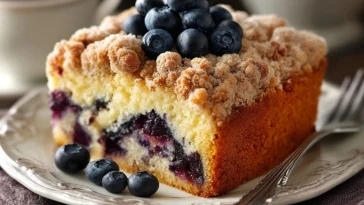 Gâteau Au Café Aux Myrtilles