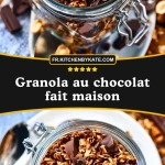 Granola au chocolat fait maison- Pin 1
