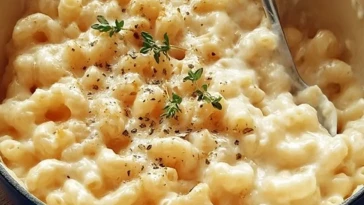 Macaroni au fromage crémeux au cheddar blanc