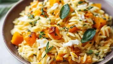 Orzo à la Courge Butternut et à la Sauge