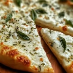 Pizza au fromage, basilic et ail - 1