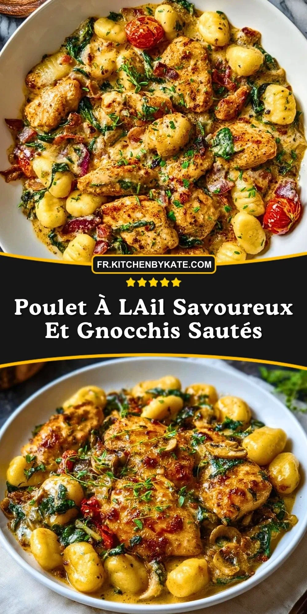 Poulet À LAil Savoureux Et Gnocchis Sautés (2)