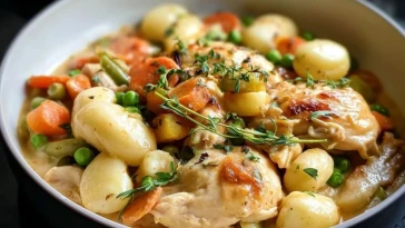Poulet Classique Aux Gnocchis Et Légumes