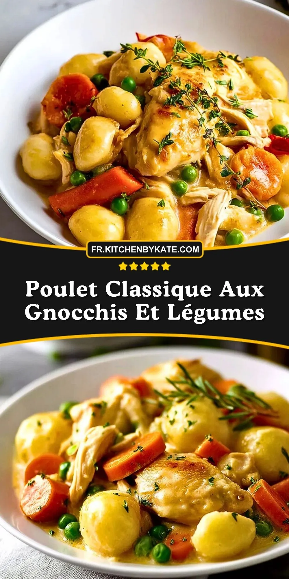 Poulet Classique Aux Gnocchis Et Légumes - Pin 1