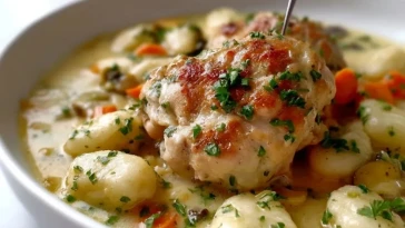 Poulet Parfait Avec Des Gnocchis Et Des Légumes- 1