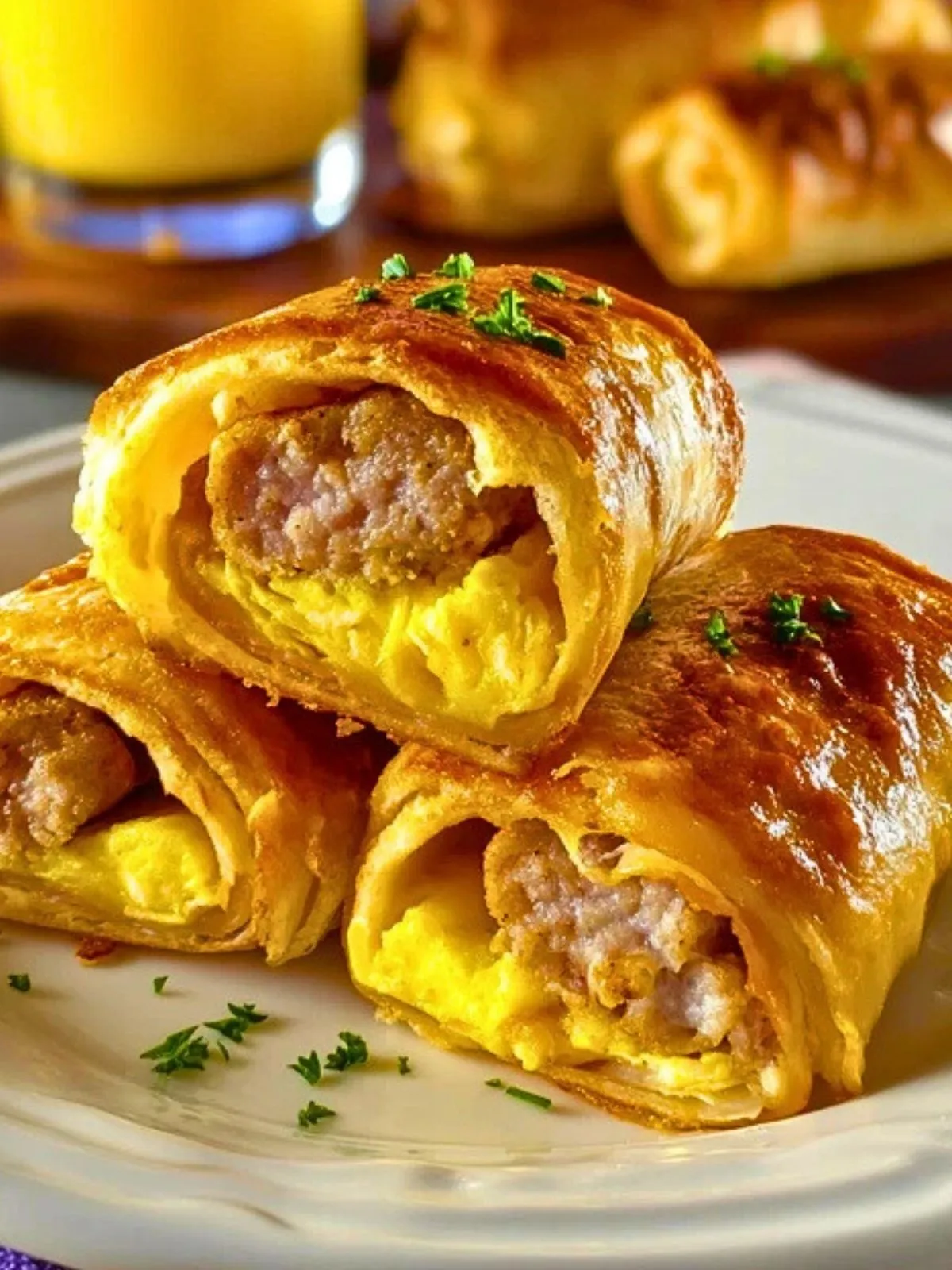 Roulés de Petit-Déjeuner Saucisse, Œufs et Fromage (1)