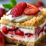 Sandwich croustillant au cheesecake aux fraises