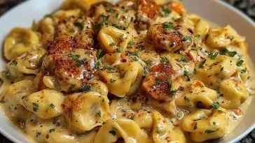 Tortellini Alfredo Cajun Chargés
