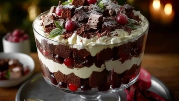 Trifle Forêt Noire Pour Noël