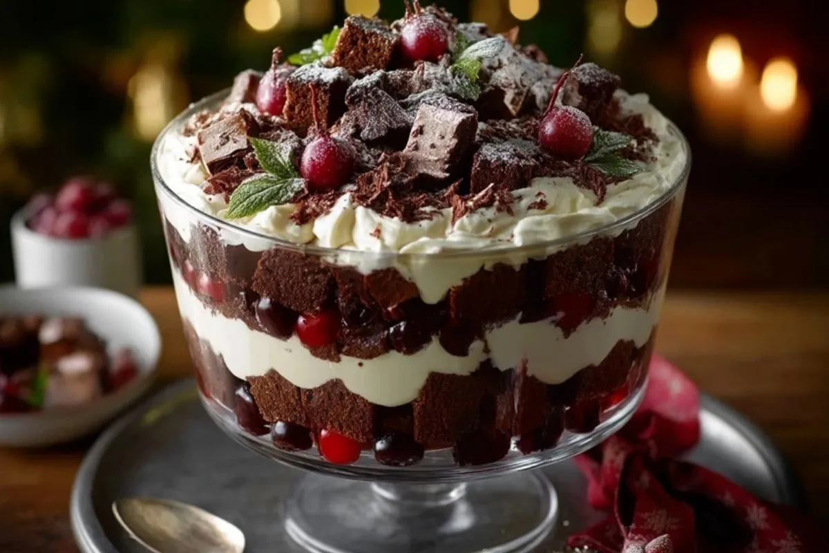 Trifle Forêt Noire Pour Noël