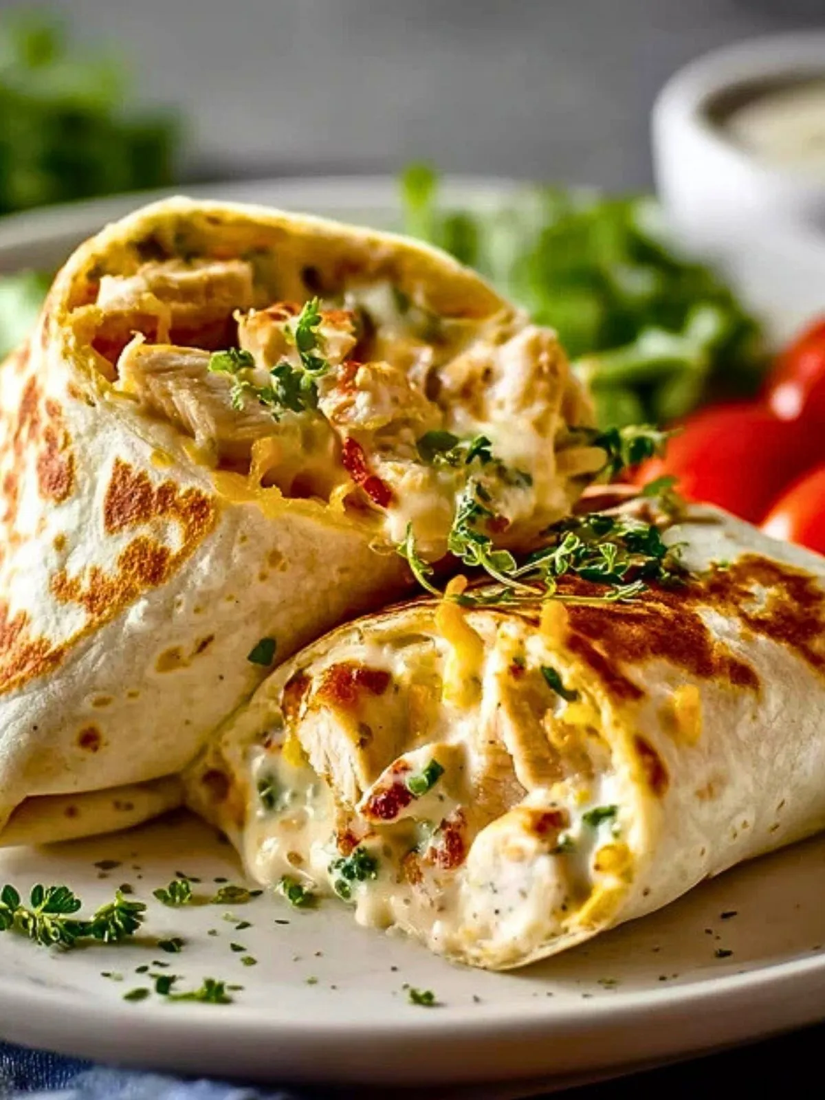 Wraps De Poulet Crémeux Au Fromage (1)
