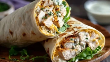Wraps De Poulet Crémeux Au Fromage