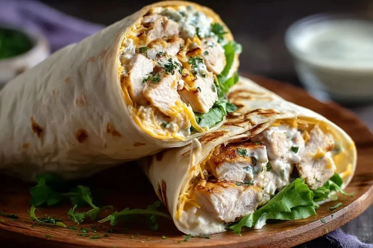 Wraps De Poulet Crémeux Au Fromage
