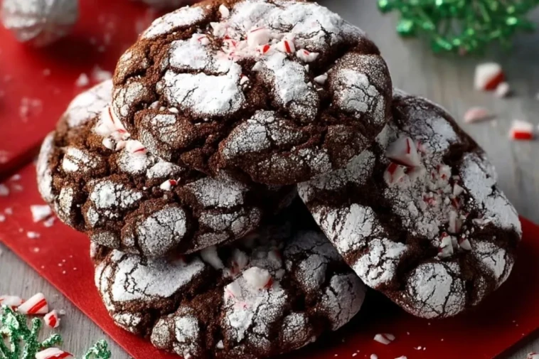 Biscuits Chocolat Menthe Poivrée Craquelés