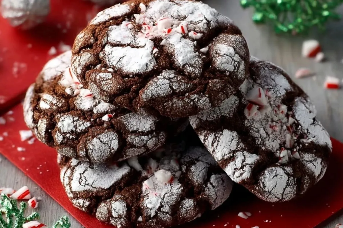 Biscuits Chocolat Menthe Poivrée Craquelés