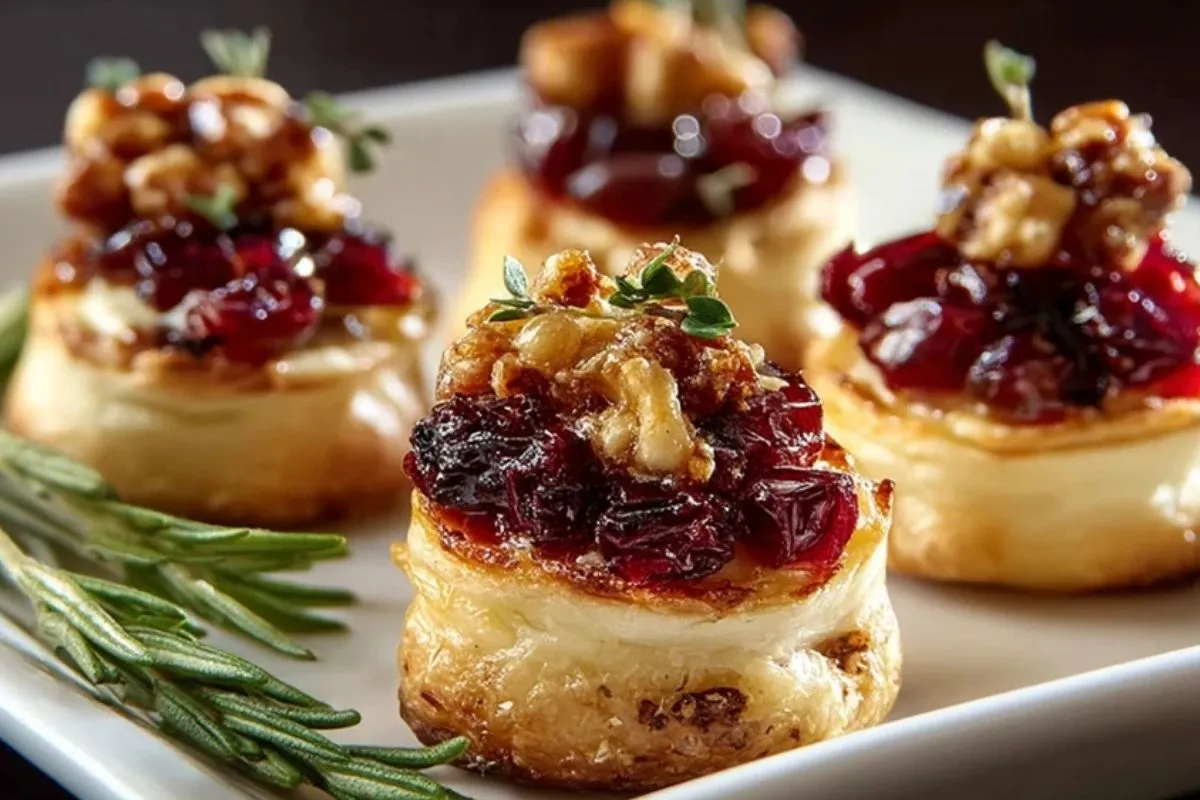 Bouchées De Brie Aux Canneberges Et Noix