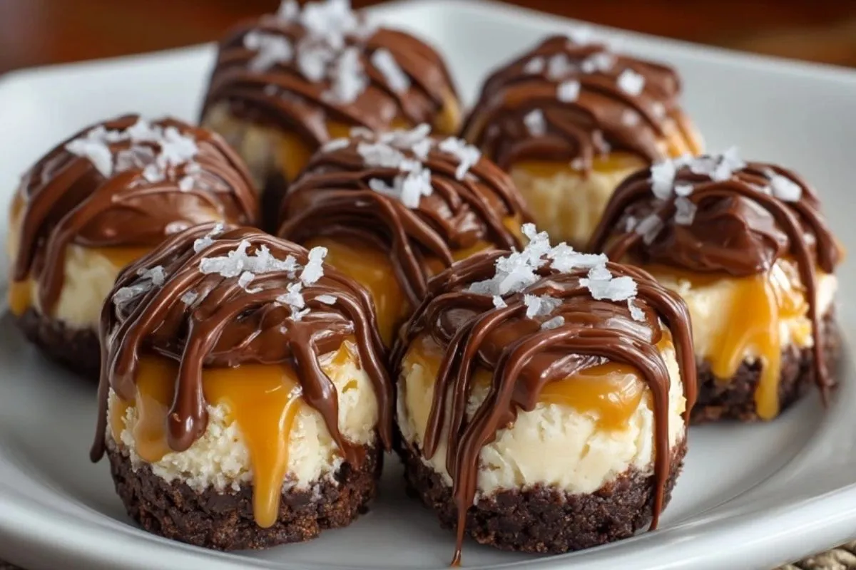 Bouchées De Cheesecake Au Chocolat Et Caramel