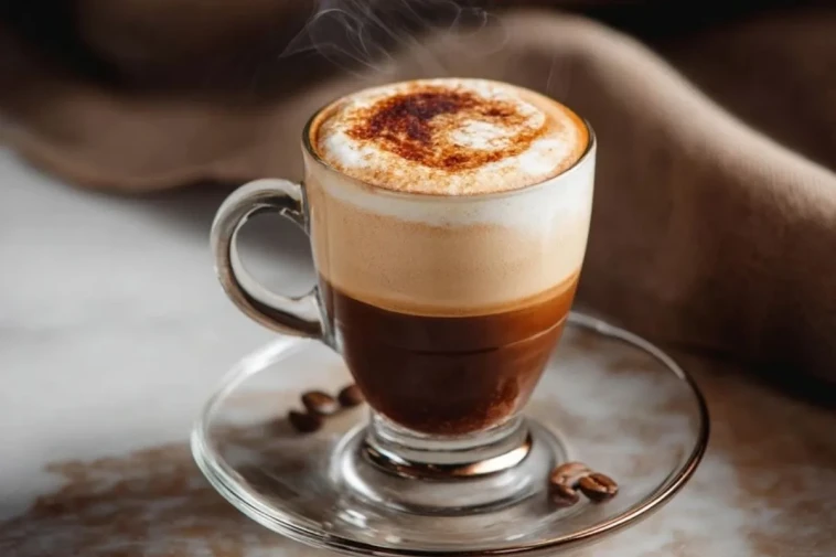 Café Espresso Sucré au Caramel Chaud