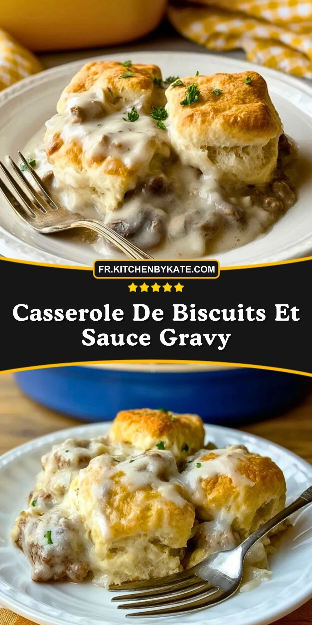 Casserole De Biscuits Et Sauce Gravy (2)