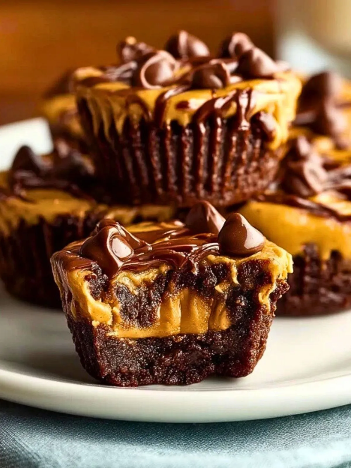 Coupes De Brownies Au Beurre De Cacahuète (1)