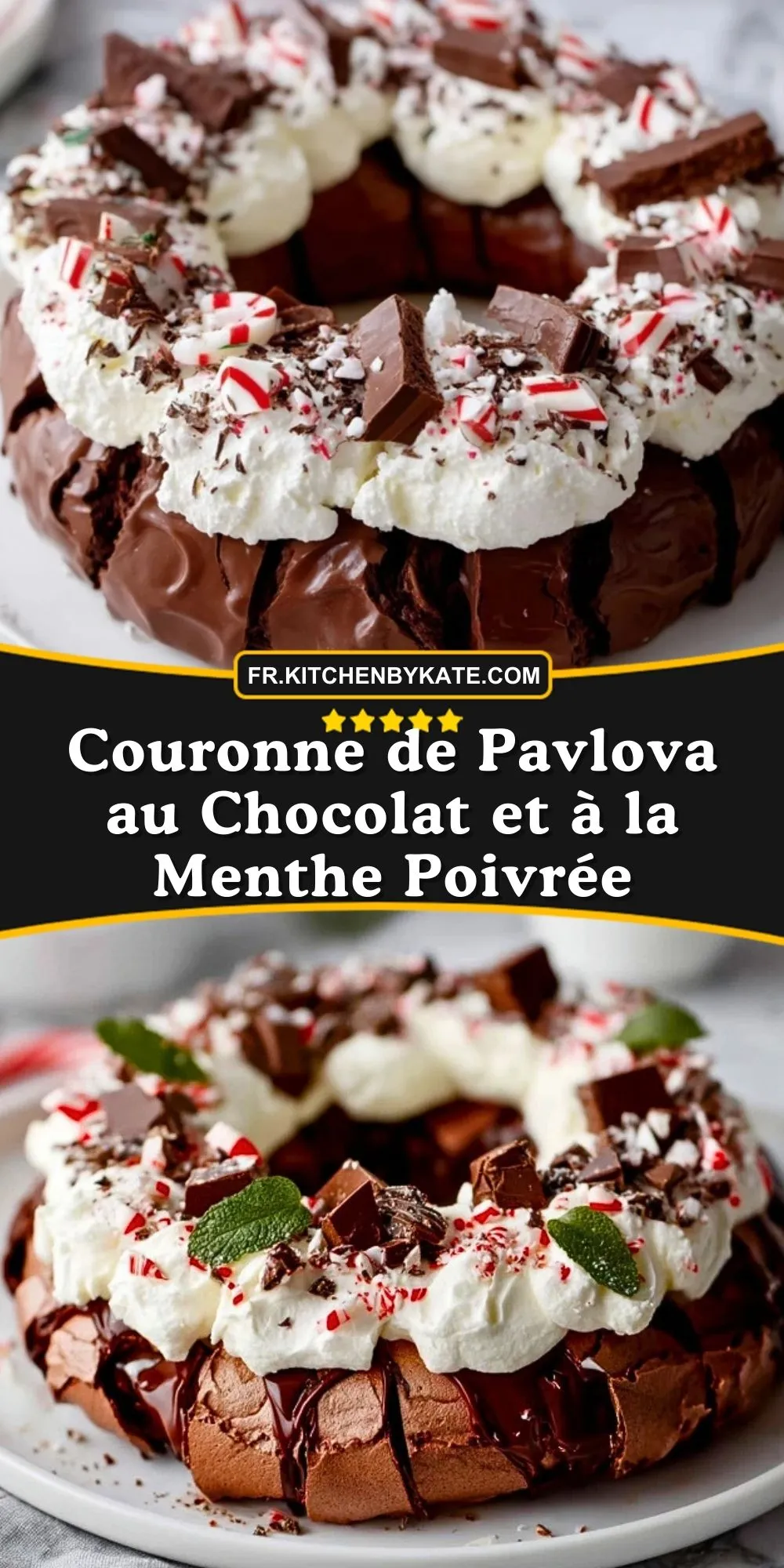 Couronne de Pavlova au Chocolat et à la Menthe Poivrée (2)