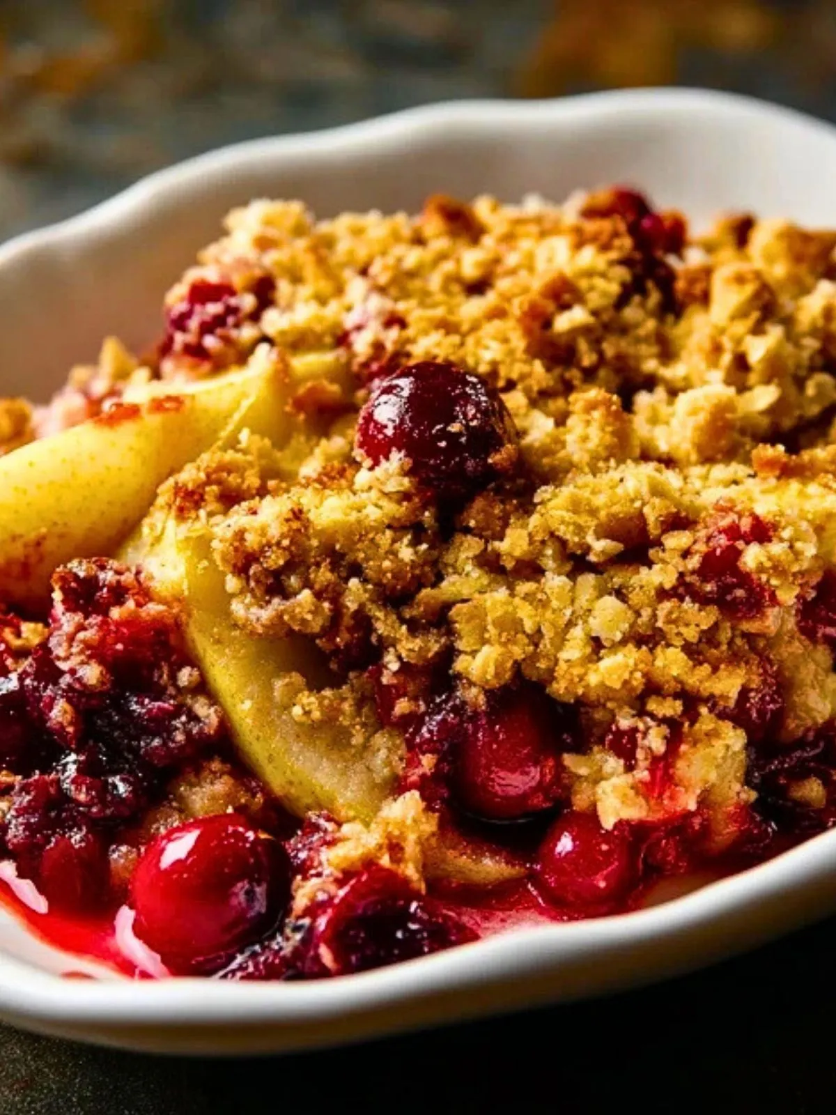 Crumble De Poire Et Canneberge (1)