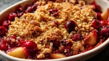 Crumble De Poire Et Canneberge