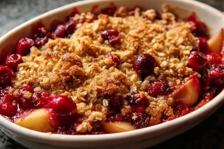 Crumble De Poire Et Canneberge