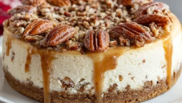 Gâteau Au Fromage Blanc Aux Noix De Pécan Et Beurre Noisette
