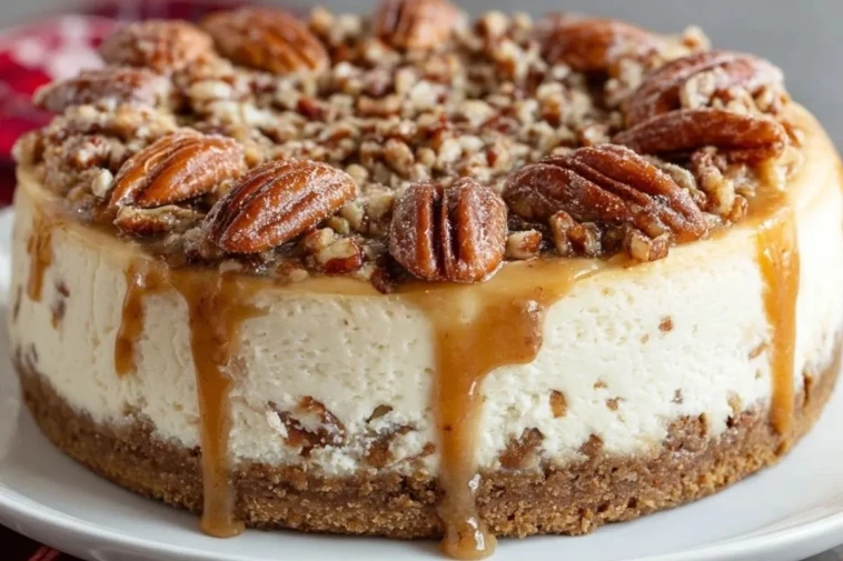 Gâteau Au Fromage Blanc Aux Noix De Pécan Et Beurre Noisette