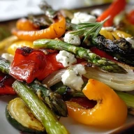 Légumes Rôtis Rapides Au Fromage De Chèvre