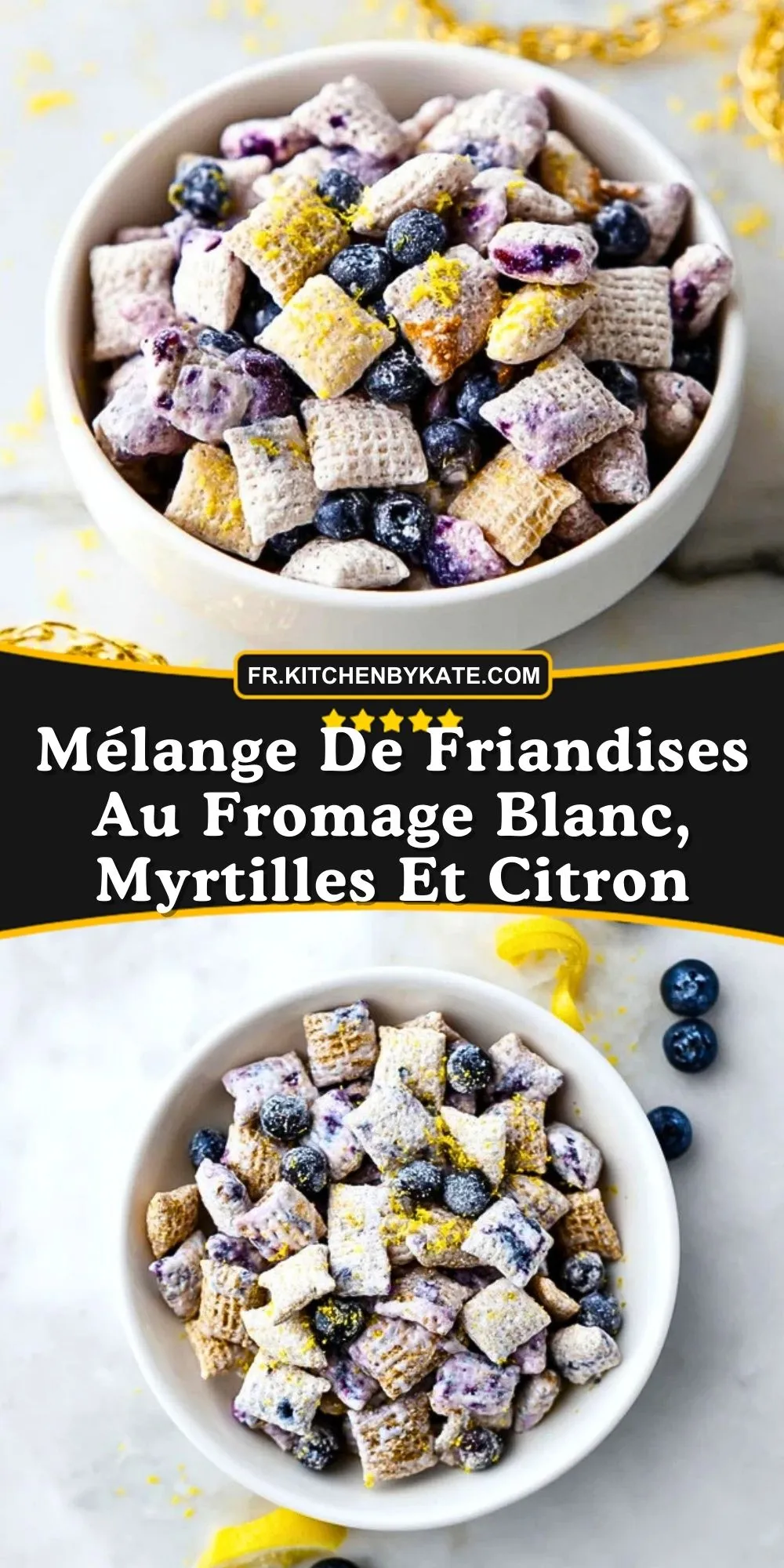Mélange De Friandises Au Fromage Blanc, Myrtilles Et Citron (3)