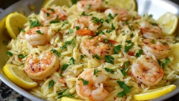 Orzo Aux Crevettes Citronnées