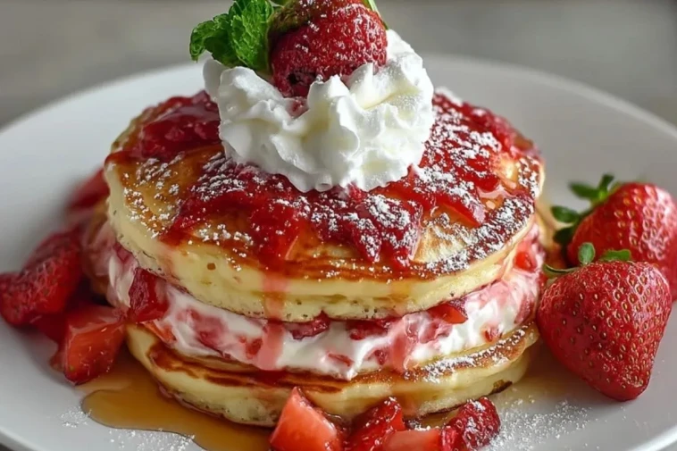 Pancakes Au Fromage Blanc Et Fraises Légères