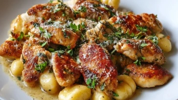 Poulet Ail Croquant Avec Gnocchis