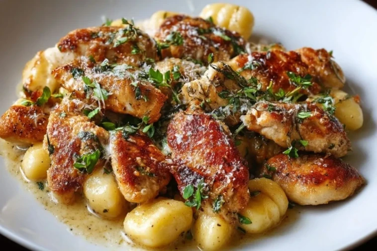 Poulet Ail Croquant Avec Gnocchis