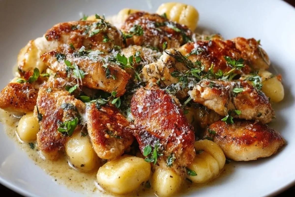 Poulet Ail Croquant Avec Gnocchis