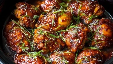 Poulet Miel Ail Cuit Lentement