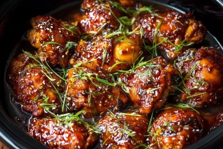 Poulet Miel Ail Cuit Lentement